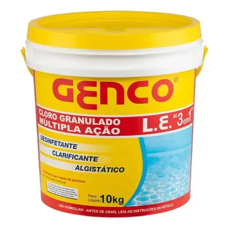 Cloro Tratamento Piscina 10 Kg Genco Cloro Multi Ação