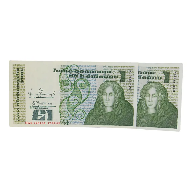 5016 - Set 02 Irlanda 1 Pound 1989 Consecutivo Aunc P-70