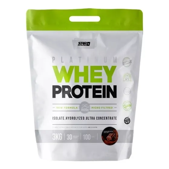Star Nutrition Platinum Whey Protein Zipper Pack 3kg Polvo