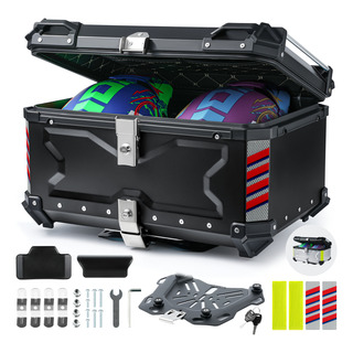 Maletero Para Moto Aluminio 65l Top Case Acomodar 2 Cascos Maletero Para Moto Aluminio 65l Top Case Acomodar 2 Cascos