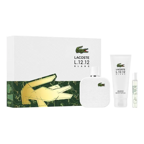 Set Lacoste L 12.12 Pure Blanc Edt (100ml+sg100ml+7.5ml)