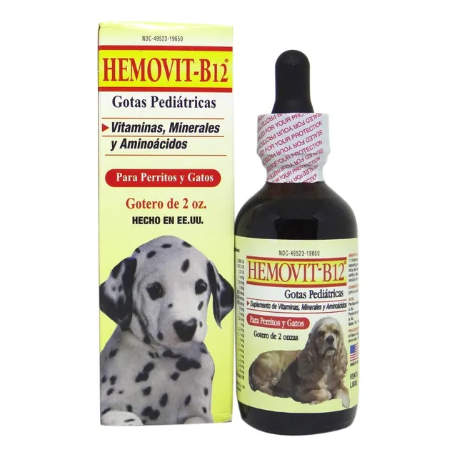 Rescontituyente Vitaminico Hemovit B12 Líquido Para Perros