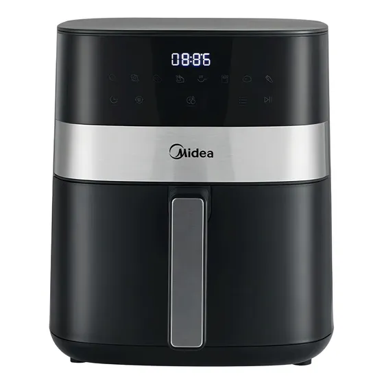 Freidora Sin Aceite Airfryer Midea Mf-cn65e 6 Lt 1700w 200ºc Color Negro