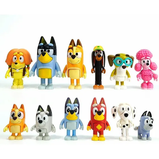 Set De Figuras De Acción Viliv Bluey Set Wolfs-bluey