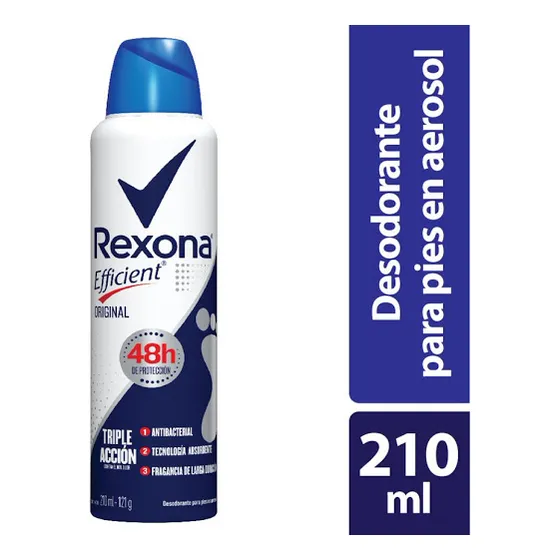Desodorante Para Pies Rexona Spray Efficient Original 210ml