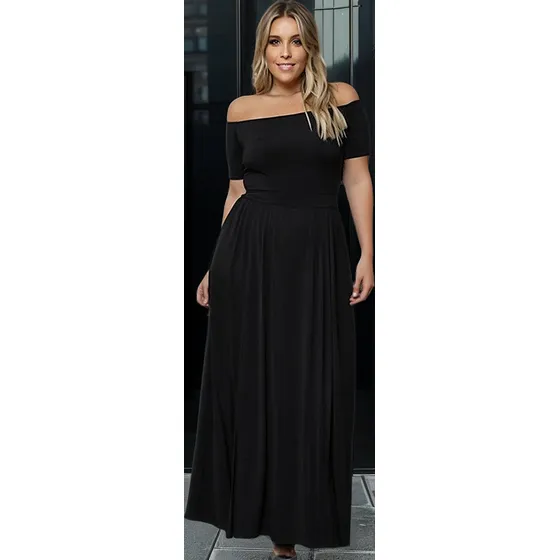 Vestido De Fiesta Largo Con Tajo Modelo Elegante