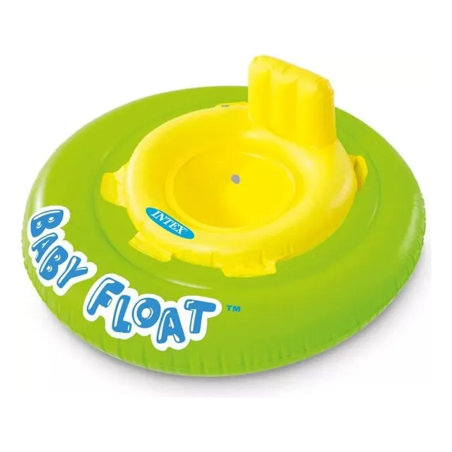 Boya inflable verde para bebés con forma de flotador para pañales para niños - Intex