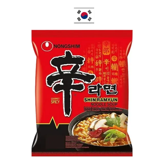 Kit 10 Miojo Shin Ramyun Lamen Coreano Picante Carne Legumes