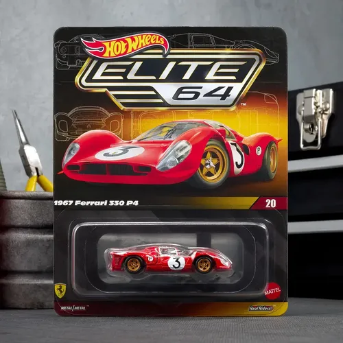 ミニカー HOT WHEELS ELITE 64 FERRARI P4 Hot Wheels Rlc Elite 64 1967 Ferrari 330 P4 Escala 1:64 Vermelha