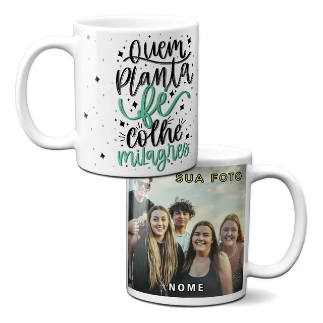 Caneca Personalizada Com Foto E Nome Positividade