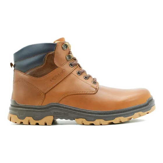 Bota Botín Piel Casual Para Hombre Merano Cajeta 25-29