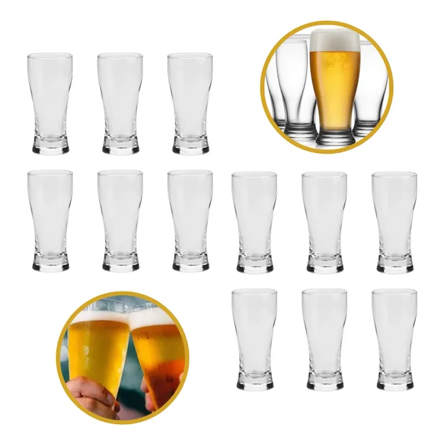 Kit 12 Copo Chopp 200ml Tulipa Bar Cerveja Restaurante Casa