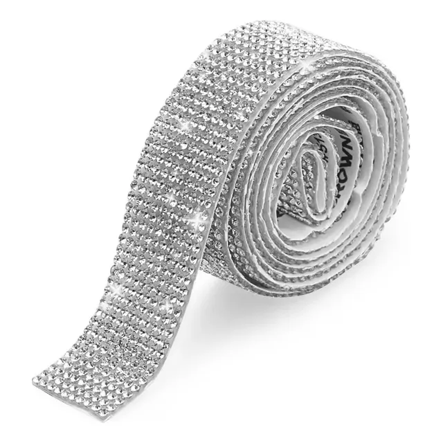 Ew Nova Fita Adesiva De Strass Para Costura Com
