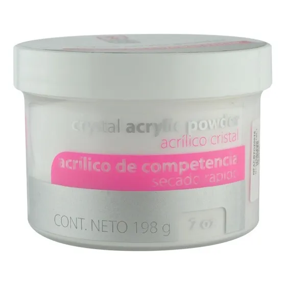 Polvo Acrílico Competencia Cristal 7 Oz/198 Gr. Nail Factory Color Clear
