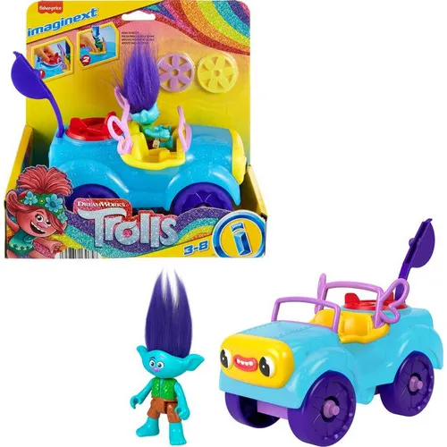 Auto Buggy Con Lanzador Y Figura Branch Trolls - Imaginext