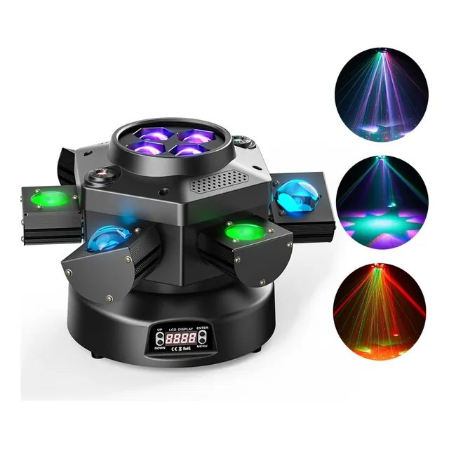 180w Bee Eye Led Beam 6 Heads Rgbw Cabeza Movil Led + Láser