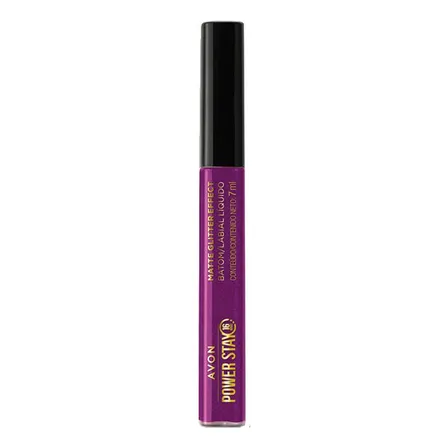 Batom Avon Líquido Matte Glitter Effect Power Stay 7ml