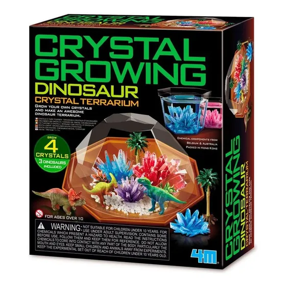 Juego De Experimento Cristales Dinosaurios 4m Para Niños