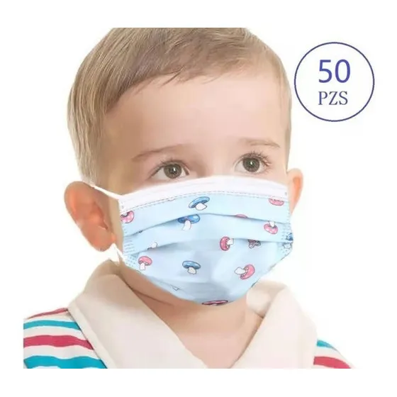 Tapabocas Mascarillas Quirúrgicas Niños Y Niñas X 50 Unds 