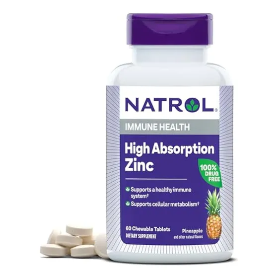 Natrol De Alta Absorción De Zinc 7,5 Mg Por Porción,
