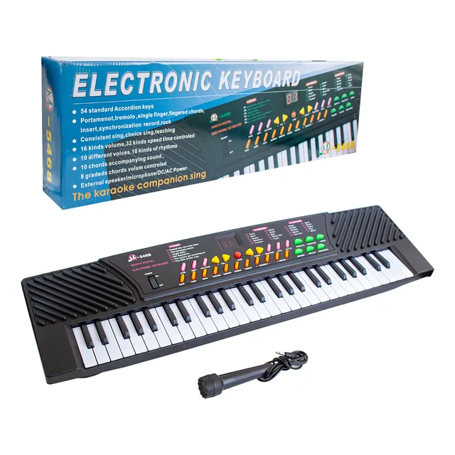 Piano Teclado Electrónico Pilas 54 Teclas Infantil Micrófono