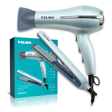 Secador Sc3688 Y Planchita de Cabello Ap3388 Yelmo Combo Esencia Ion Argan Set