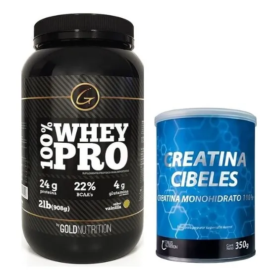 Proteina Whey Pro 2lb Gold Nutrition+ Creatina Cibeles 350mg