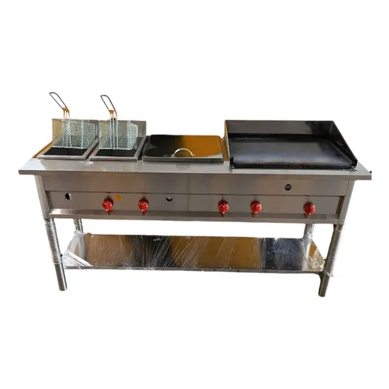 Cocina Linea Multi Funcional A Gas En Acero Inox Nueva