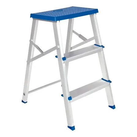 Escalera Banqueta Banco Mor 5107 3 Plegable De Aluminio 120kg