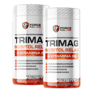 Kit 2x Tri Magnésio 3 Magnésio - Bisglicinato De Magnésio, Malato De Magnésio, Taurato De Magnésio, Vitamina B6, Inositol - Force Full Labz Kit 2x Tri Magnésio 3 Magnésio - Bisglicinato De Magnésio, Malato De Magnésio, Taurato De Magnésio, Vitamina B6, Inositol - Force Full Labz