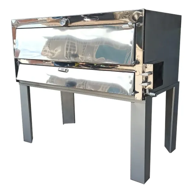 Horno Pizzero Con Termómetro Pizzería Capacidad Dos Pizzas