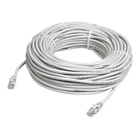 Cable Red Lan Ethernet 20 Metros Rj45 Cat5e Blanco Envio
