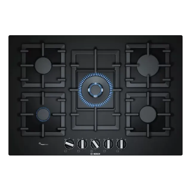 Cocina Bosch Ppq7a6b90 Empotrable A Gas De Vidrio 75 Cm