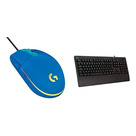 Pacote De Mouse Logitech G203 E Teclado Gamer G213 - Azul