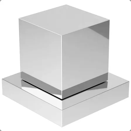Acabamento Para Registro Chuveiro Base Deca Padrão 16 Estrias Para Gaveta Ou Pressão Compatível 1/2 ou 3/4 Quadrado Fit Cromado Brilhante Aromatec