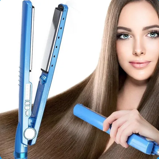Chapinha The Visionaries Simples Básica Barata Prancha Quebra-Galho Alisadora Alisa Cabelo em casa 127/220V Tecnologia Nano Titanium Deixar Esquentando por 30 minutos antes do uso