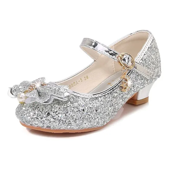 Niñas De Tacón Alto Zapatos De Princesa Zapatos De Cristal