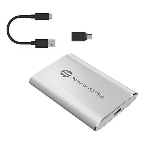 Disco Externo Sólido Ssd 500gb Hp Usb 3.1 - Usb C Color Silver