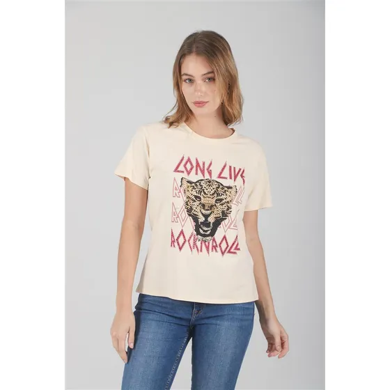 Remera Premium Long Live Rock Estampada Gu5109 Arizona