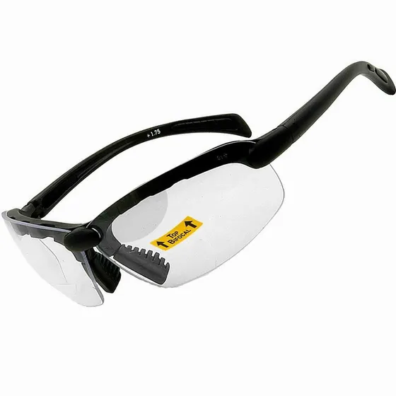 Anteojo Seguridad Montura Negra Bifocal Aumento C2 Varia