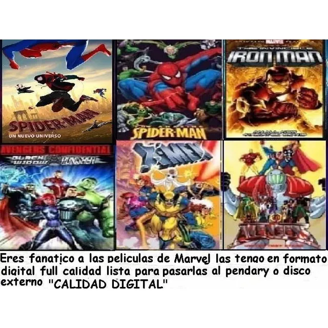 Películas Animadas Marvel Formato Digital Pendray