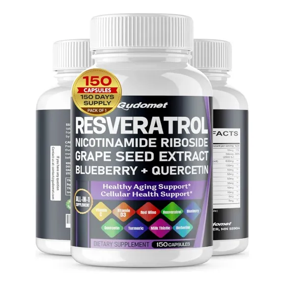 Resveratrol 12 En 1 Nicotinamida Quercetina 150 Cap Gudomet
