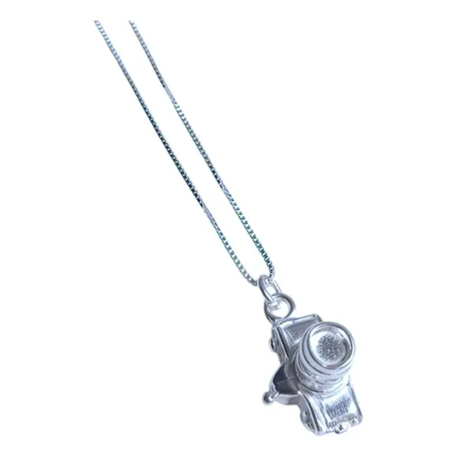 Cadena Cámara De Foto Plata 925 Italy 45cm 3.9gr