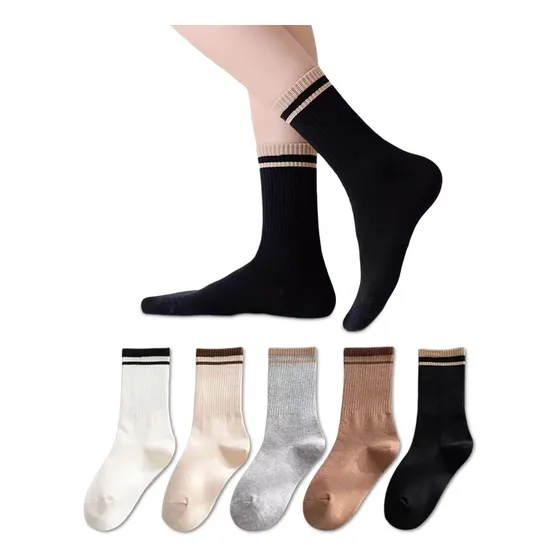 5 Pares De Calcetines Moda Calcetas Deportivas Para Mujer