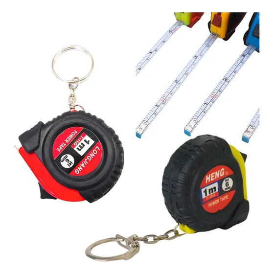 Llavero Metro Caucho Flexómetro 1m X12 Ud Cinta Métrica Mini