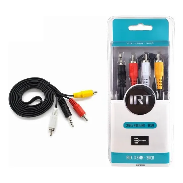 Cable Audio Video Jack 3.5mm A 3 Rca 1.8m | Irt