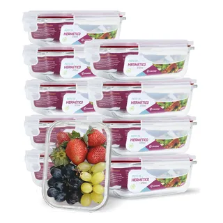 Conjunto 10 Potes Vidro Hermético Marmita Mantimentos 370ml Cor Vermelho U4home Conjunto 10 Potes Vidro Hermético Marmita Mantimentos 370ml Cor Vermelho U4home
