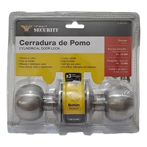 Cerradura De Pomo Para Puertas De Madera
