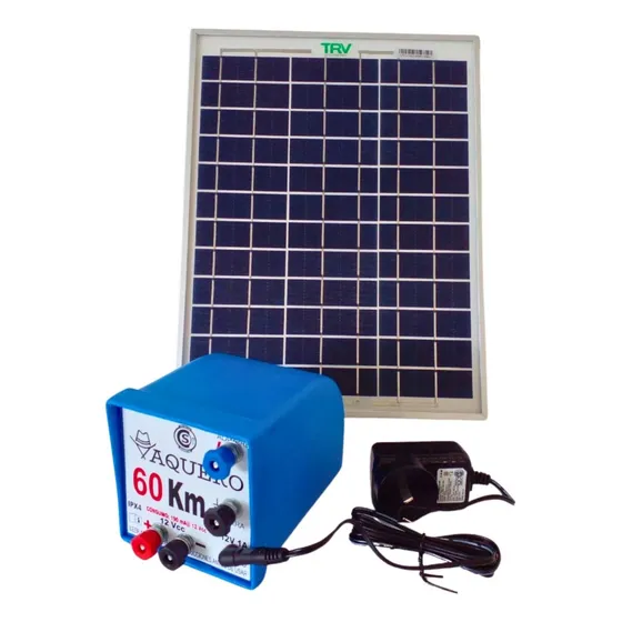 Electrificador Vaquero 60 Km Versátil: 220v+12v+dual+solar