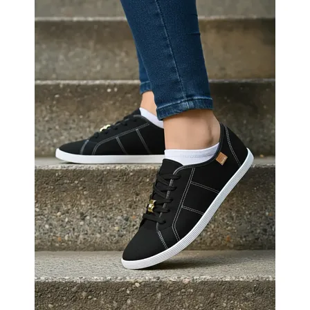 Tênis Feminino Beira Rio Preto Casual Lona Conforto Preto 36 Br